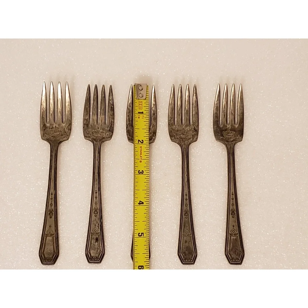 Monroe Silver Co Lot Of 5 Salad Forks Vtg Company Pattern‎